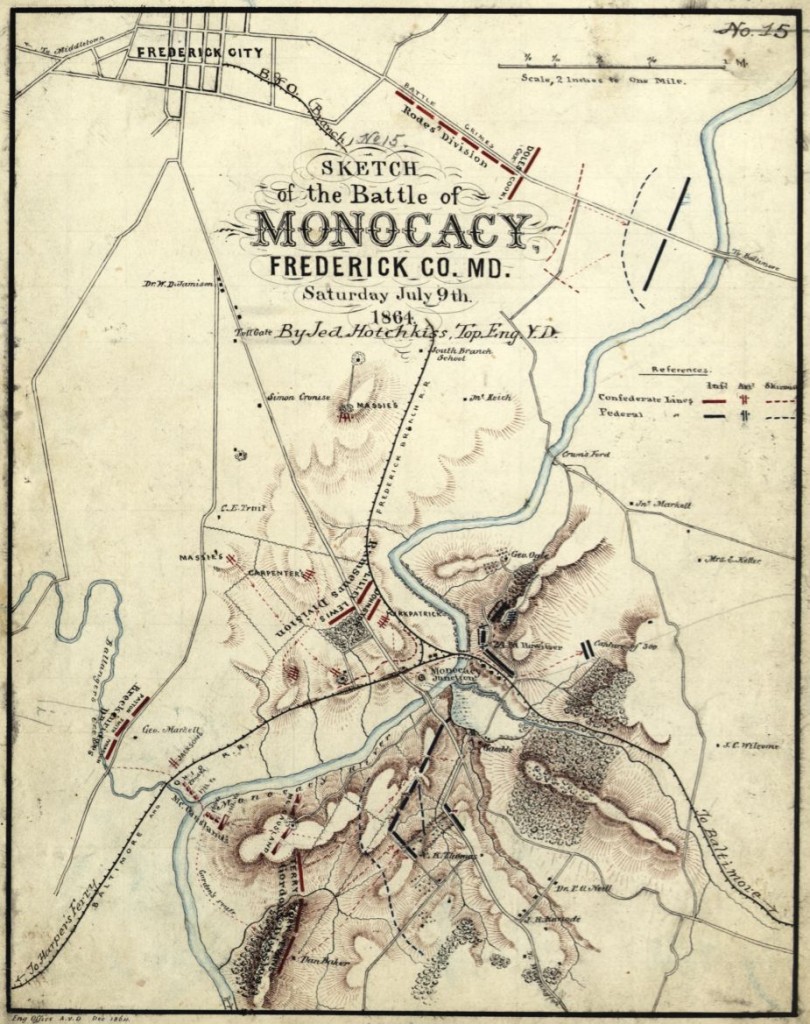 Monocacy battlefield map