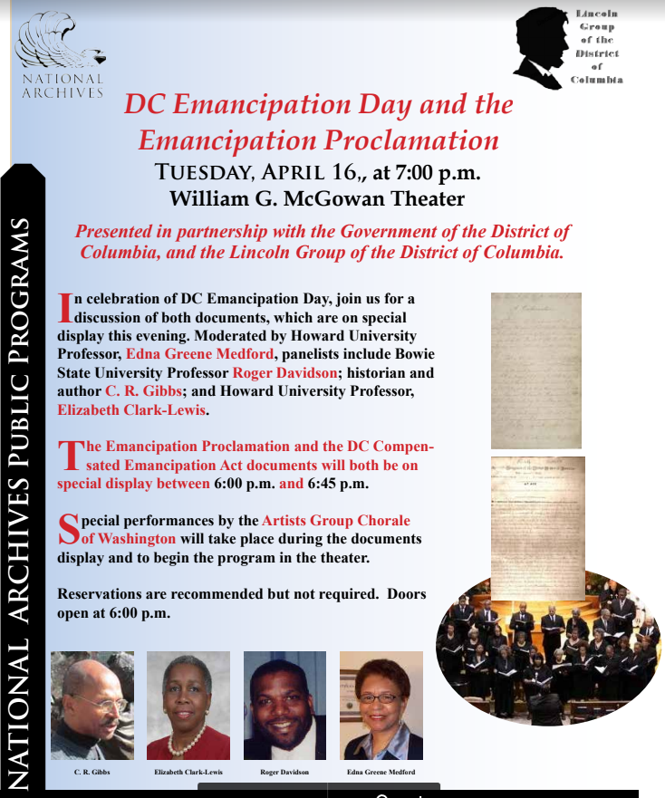 DC Emancipation Day Event